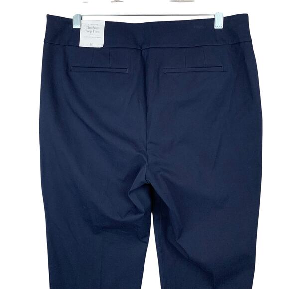 New Talbots Chatham Crop Pants Dark Navy Blue Stretch Women's 10 - Picture 6 of 10